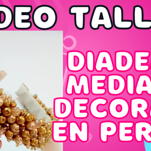 Diadema Mediana Recamada en Perlas