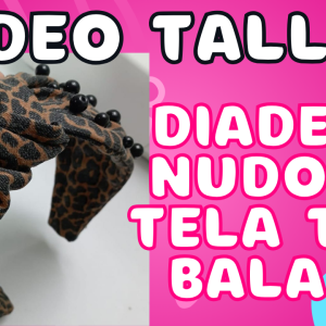 Diadema en Tela tipo Balaca en Nudo Decorada