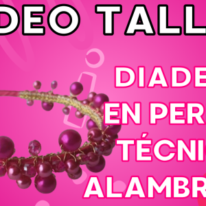 Diadema en Perlas Técnica Alambrismo